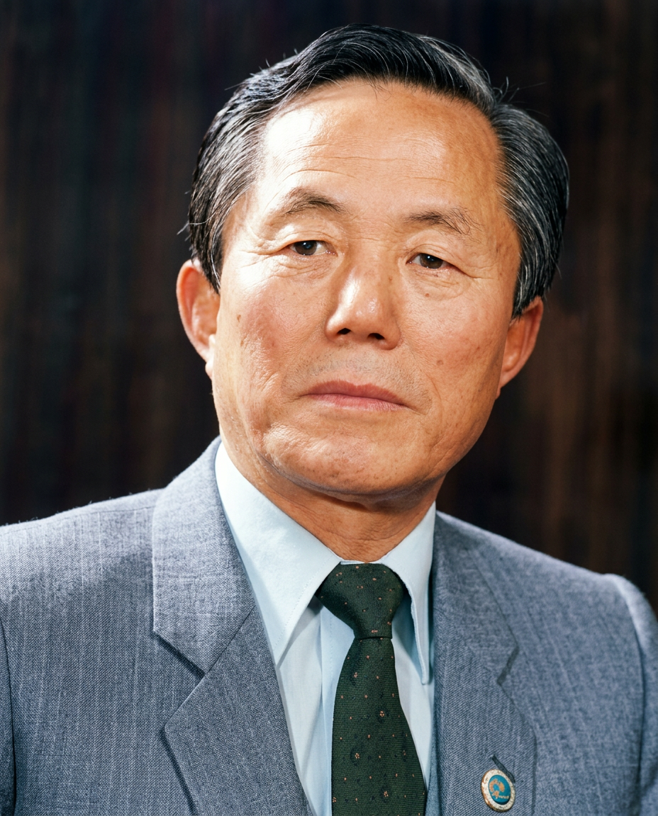 Portret van Generaal Choi Hong Hi, oprichter van Taekwon-Do